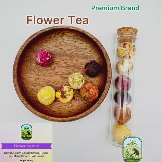 Flower Tea Mix – Jasmine, Chrysanthemum and Rose Herbal Tea by Vitals Herb